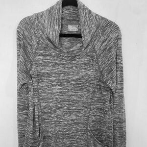 Athleta Techie Cowl Neck Sweat Track Yoga Sweater Size M